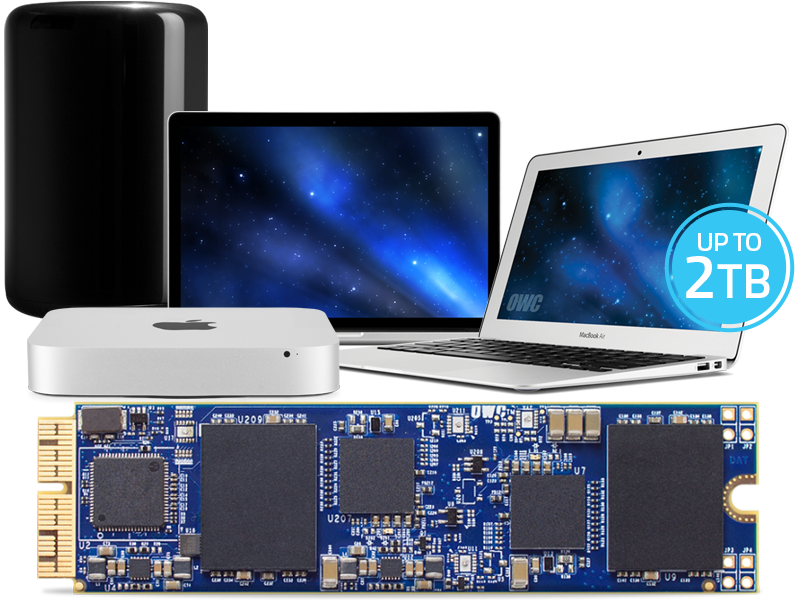 Ssd x2. OWC Aura Pro x2. Macintosh SSD