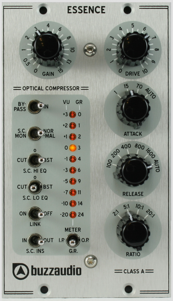 Buzz Audio ESSENCE optical compressor for 500 series - Matrix Pro Audio