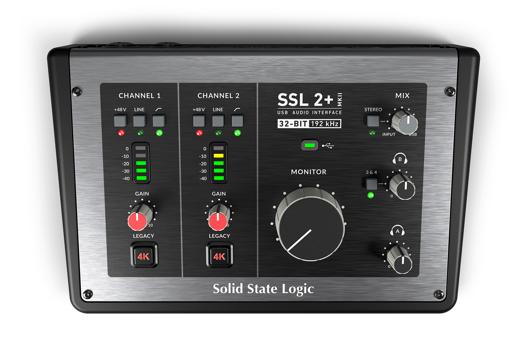 SSL 2 + MK II-2-in/4-out 32-bit/192 Khz USB-C Audio interface - Matrix ...